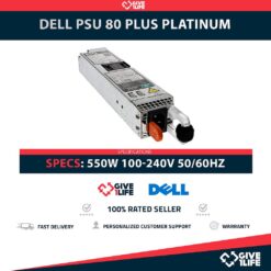 DELL 550W 80 PLUS FUENTE DE ALIMENTACION PARA R430, R440 P/N 0034X1