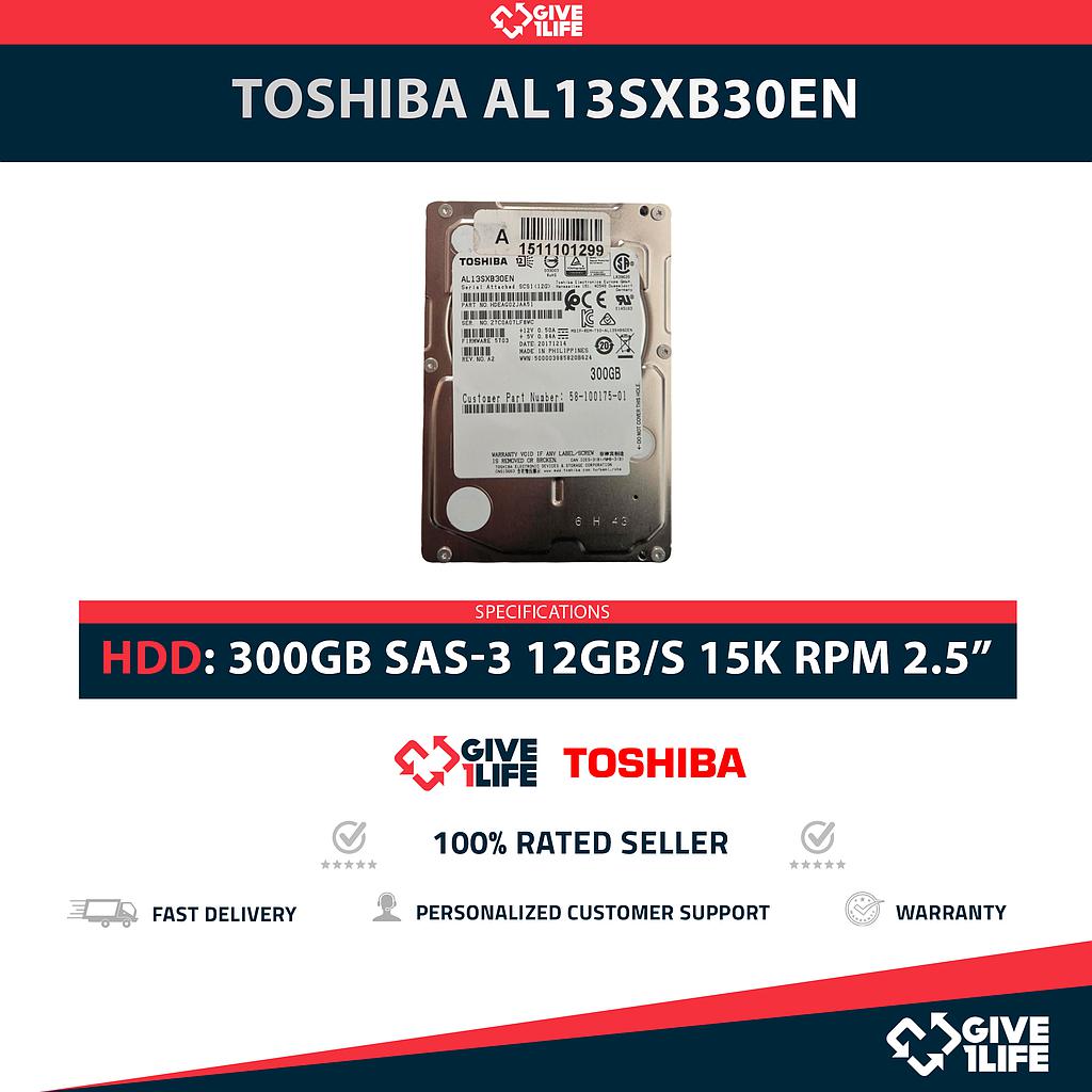 TOSHIBA AL13SXB30EN HDD 2.5" 300GB SAS-3 12GB/s 15K RPM 128MB CACHÉ