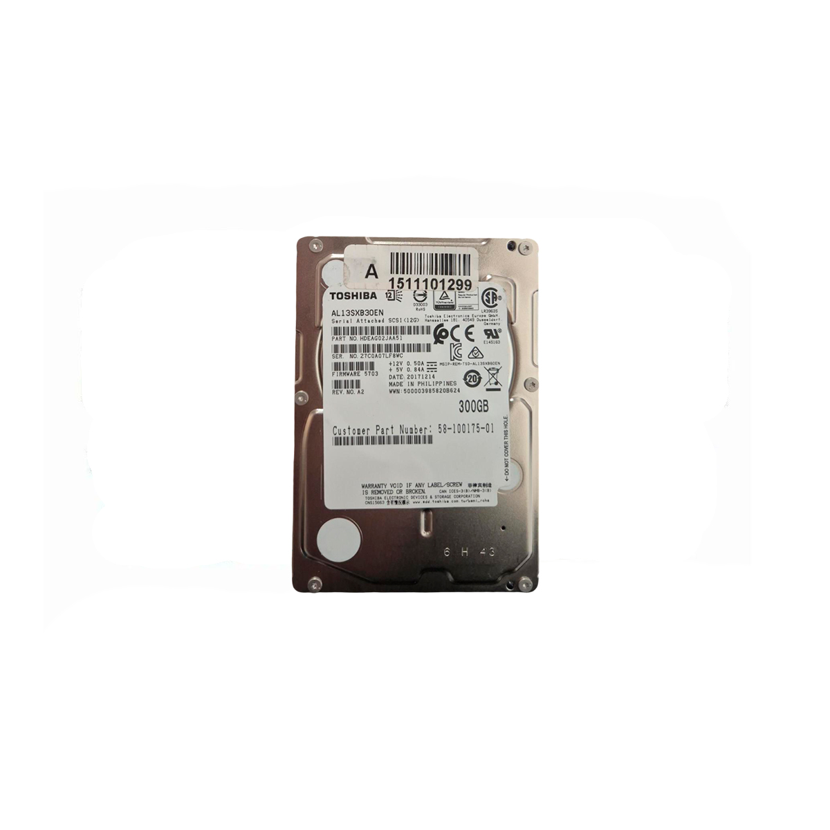 TOSHIBA AL13SXB30EN HDD 2.5" 300GB SAS-3 12GB/s 15K RPM 128MB CACHÉ - Imagen 2