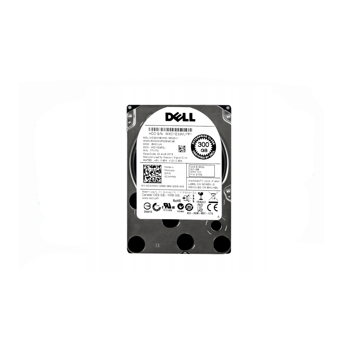 DELL 0CWHNN 300GB HDD 2.5" SAS-2 6GB/S 10K 64MB - Imagen 2