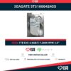 SEAGATE ST31000424SS HDD SAS 1TB 3.5" 7.2K RPM SAS-2 6GB/S 16MB CACHE