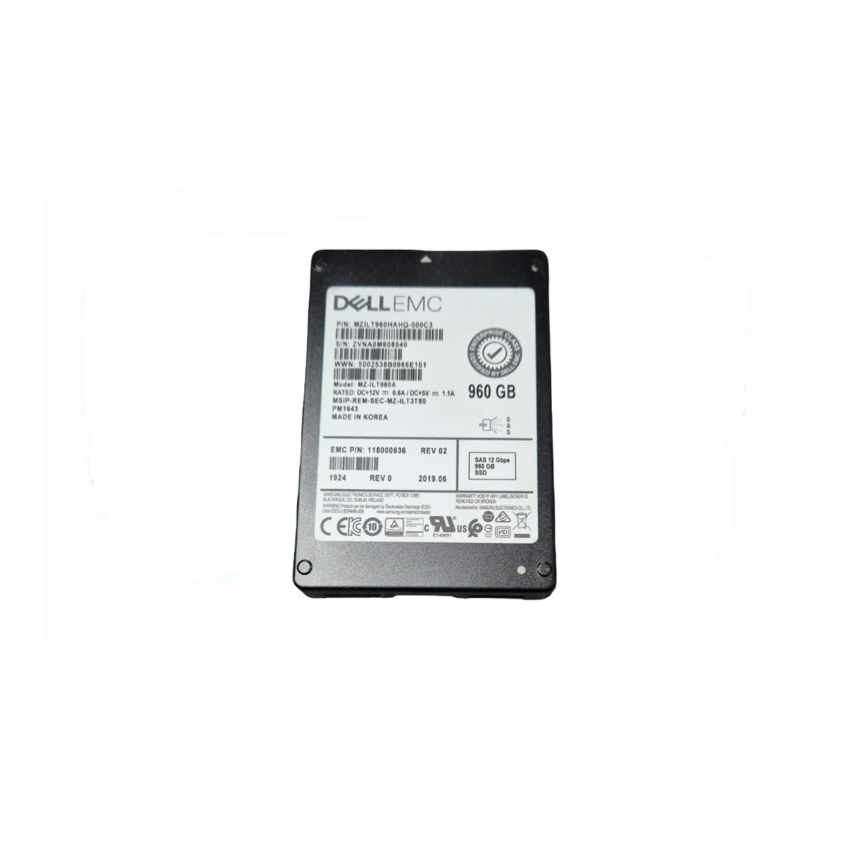 DELL EMC MZILT960HAHQ-00C3 SSD 800GB SAS-3 12GB/S 2.5" - Imagen 2