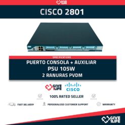CISCO 2801 ROUT SWITCH 4 SLOTS + 64MB COMPACT FLASH+128MB RAM+PSU