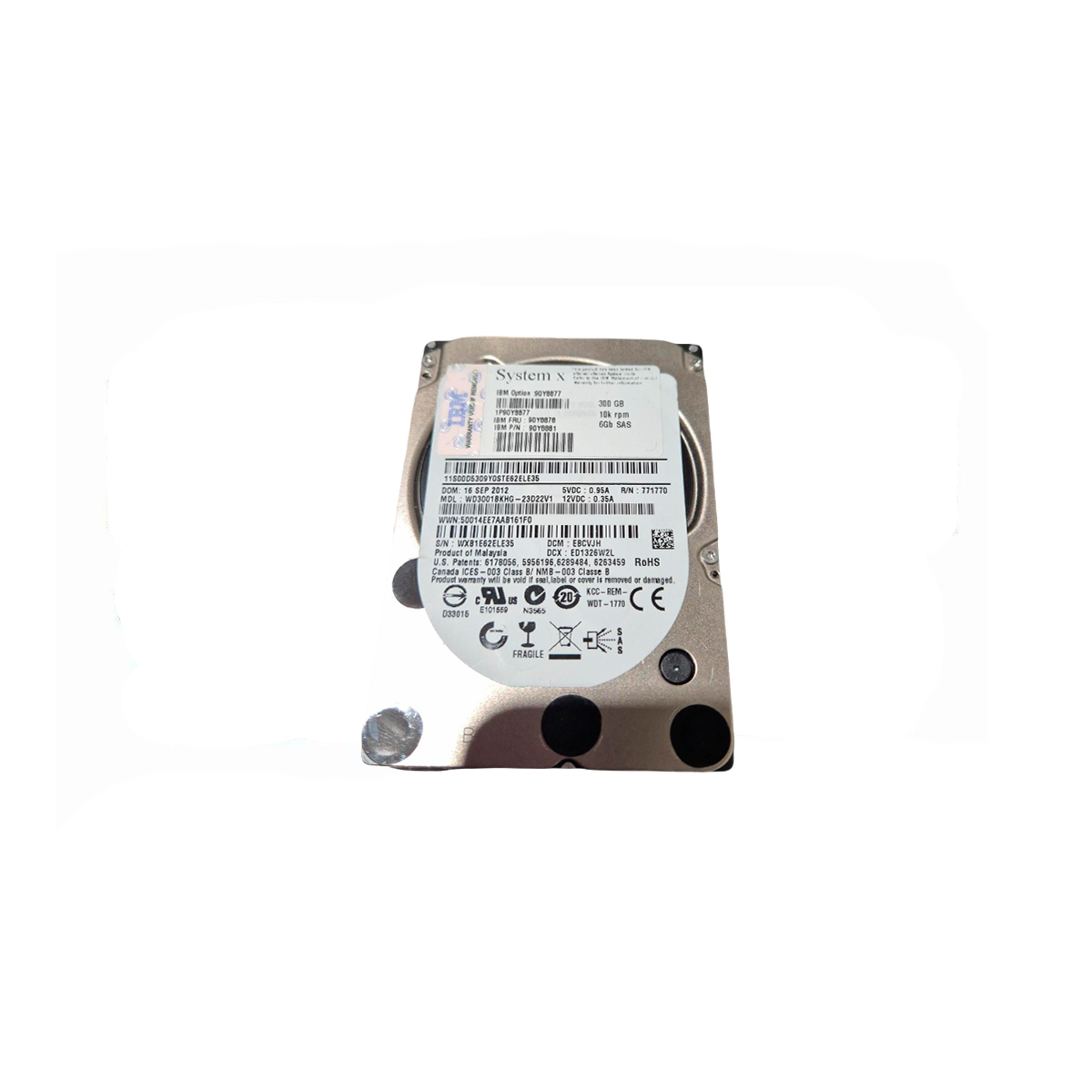 WESTERN DIGITAL WD3001BKHG 300GB HDD 2.5" SAS-2 6GB/S 7.2K 32MB - Imagen 2