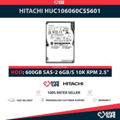 HITACHI HUC106060CSS601 600GB HDD 2.5" SAS-2 6GB/S 10K 64MB