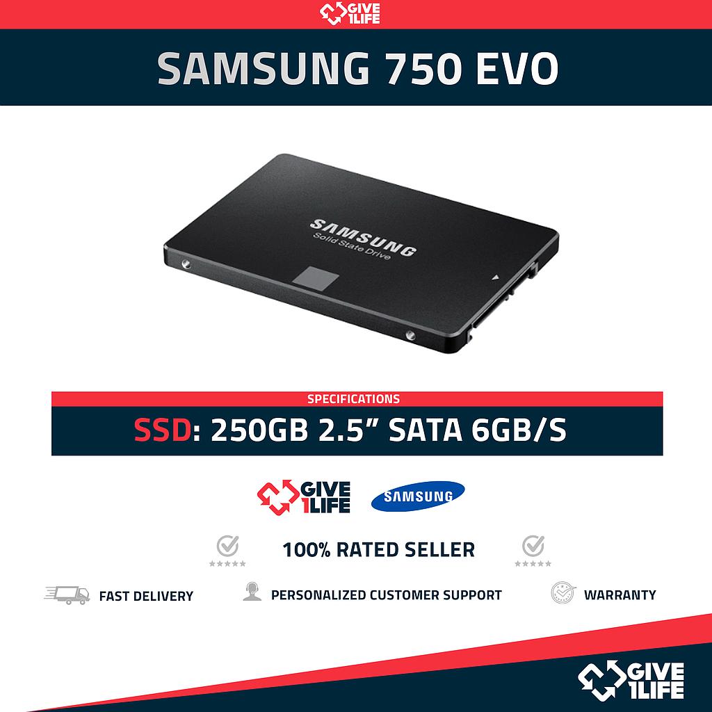 SAMSUNG 750 EVO MZ-750250 SSD 250GB 2.5" SATA 6GB/S