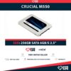 CRUCIAL M550 SSD 256GB 2.5" SATA 6GB/S