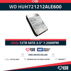 WD HUH721212ALE600 12TB HDD 3.5" SATA 6GB/S 7.200 RPM 256MB CACHE - SERVIDORES