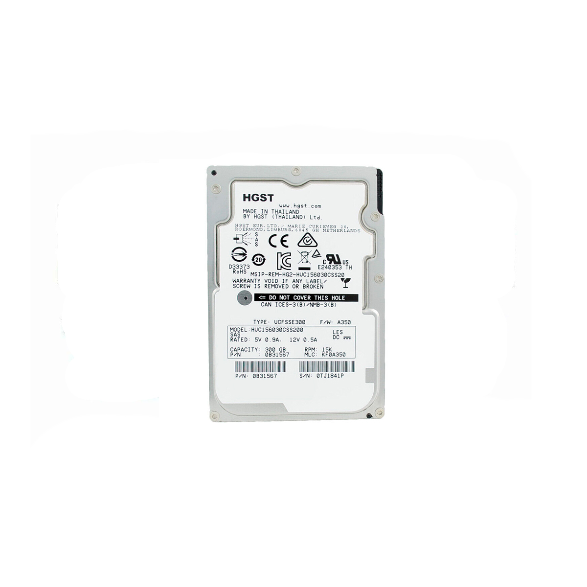 HITACHI HUC156030CSS200 300GB HDD 2.5" SAS-3 12GB/S 15K RPM CACHE 128MB - Imagen 2