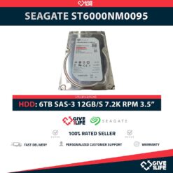 SEAGATE ST6000NM0095 6TB HDD 3.5" SAS-3 12GB/S 7.2K RPM CACHE 256MB