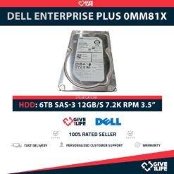 DELL ENTERPRISE PLUS 0MM81X 6TB HDD 3.5" SAS-3 12GB/S 7.2K RPM CACHE 256MB