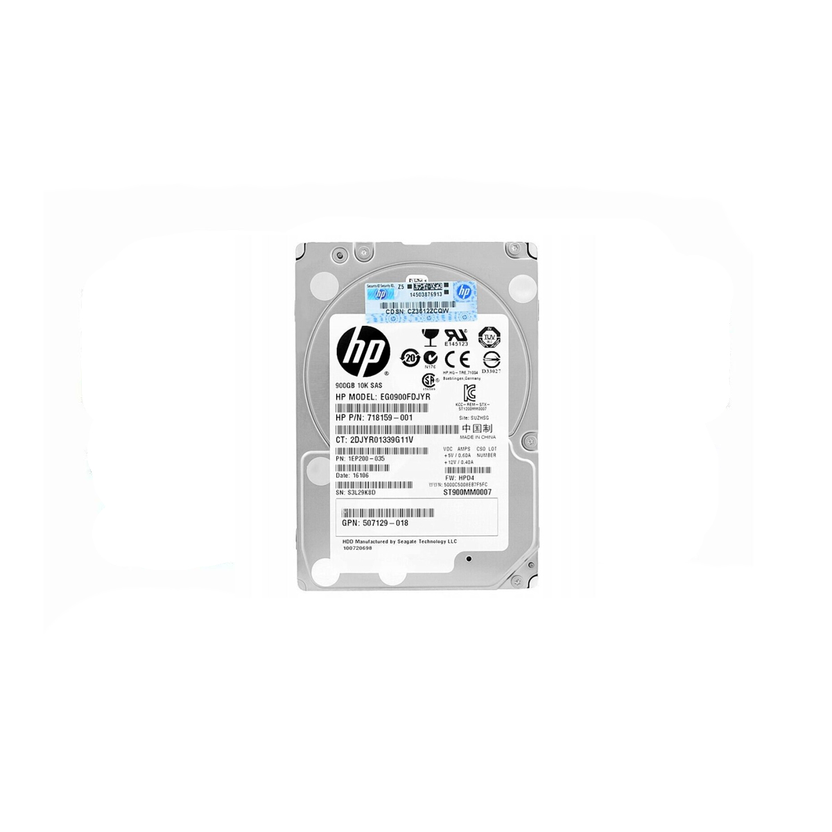 HP ST900MM0007 900GB HDD 2.5" SAS-2 6GB/S 10K RPM 64MB - Imagen 2