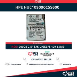 HPE HUC109090CSS600 900GB HDD 2.5" SAS-2 6GB/S 10K 64MB - 641552-004 / 0B26029