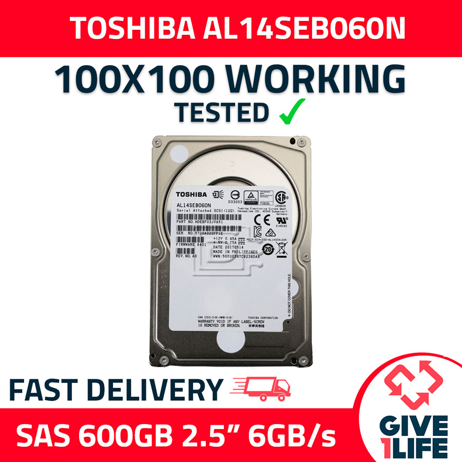 TOSHIBA AL14SEB060N 600GB HDD 2,5" SAS-3 6GB/S 10K CACHE 128MB - SERVIDORES