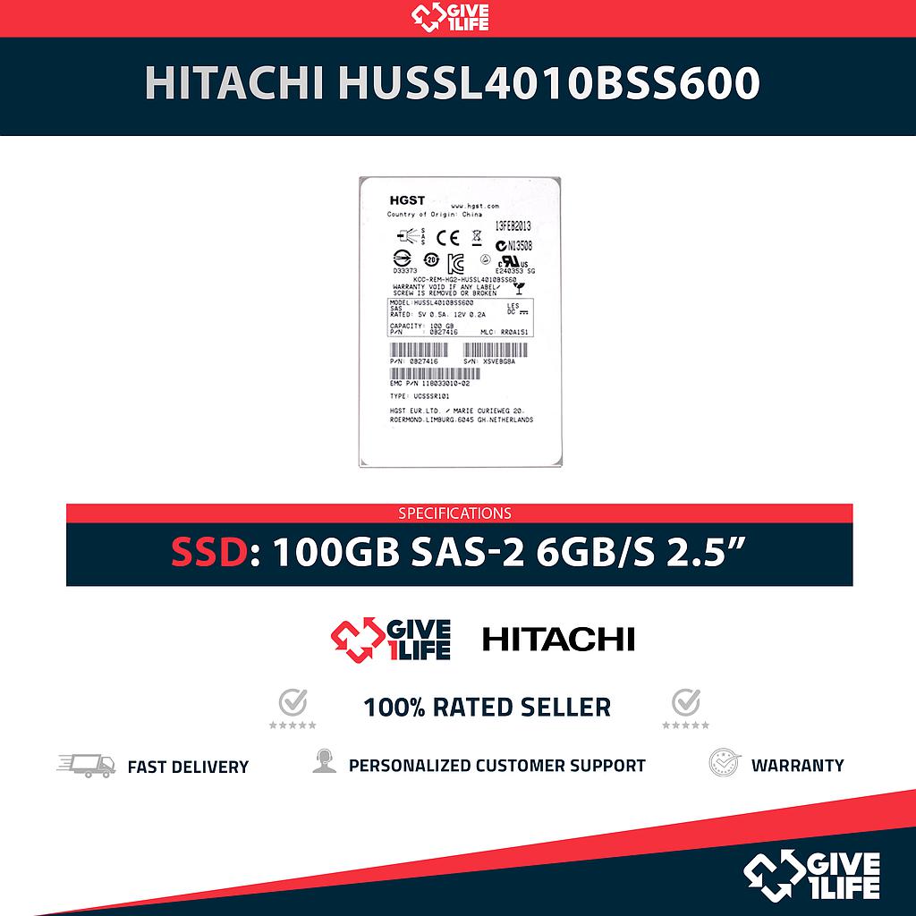 HITACHI HUSSL4010BSS600 SSD 100GB 2.5" SAS-2 6GB/S