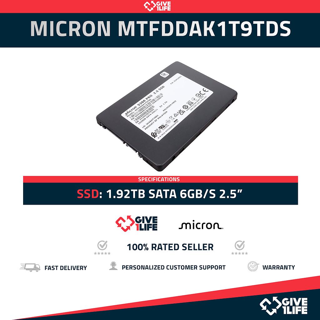 MICRON MTFDDAK1T9TDS SSD 1.92TB SATA 6GB/s