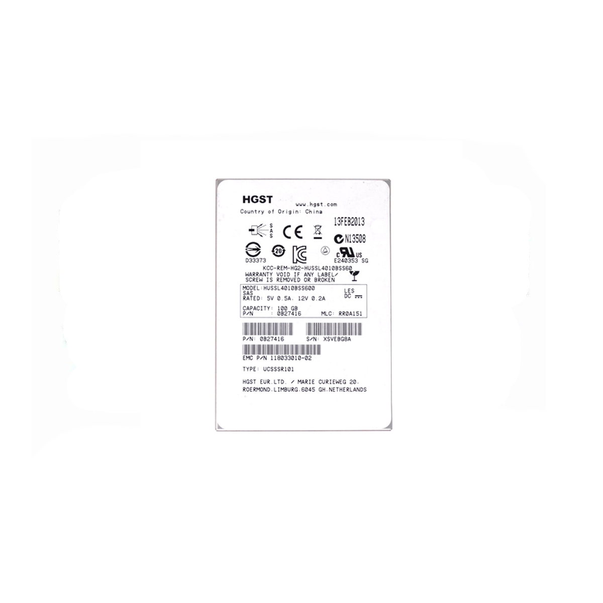HITACHI HUSSL4010BSS600 SSD 100GB 2.5" SAS-2 6GB/S - Imagen 2