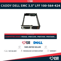 CADDY DELL EMC 3.5" LFF 100-564-424 COMPATIBLE CON VRA60, VNX5200, VNX5400, VNX5600, VNX5800, VNX7600, VNX8000 + TORNILLOS