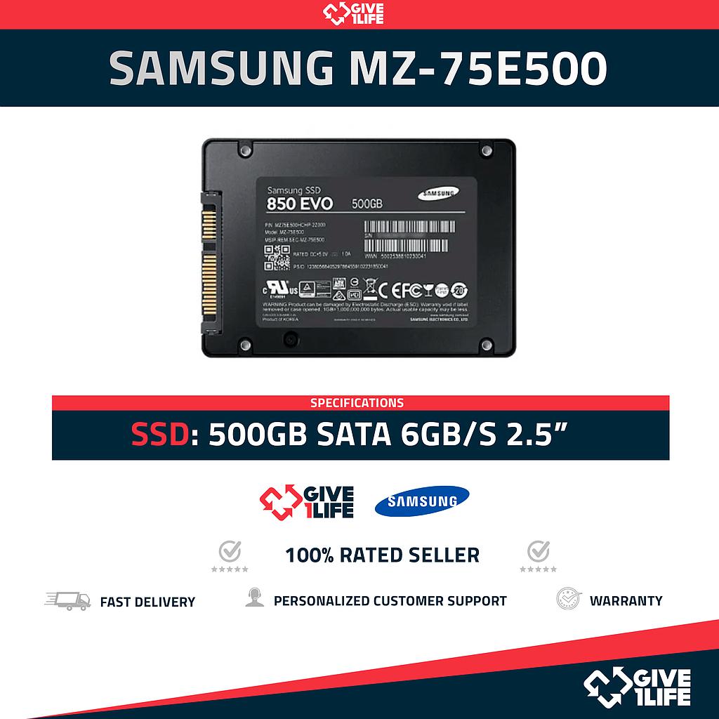 SAMSUNG MZ-75E500 SSD 500GB 2.5″ SATA 6GB/S