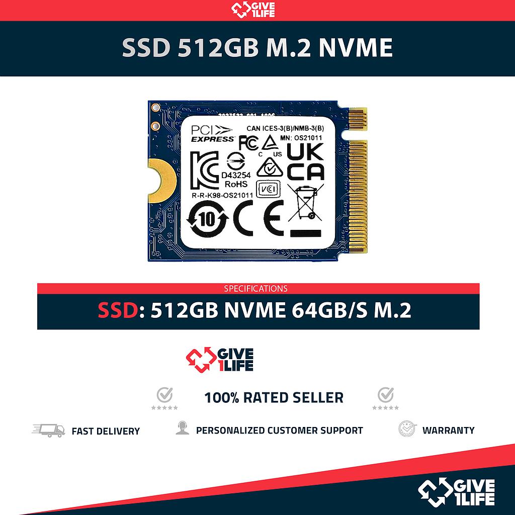 SSD 512GB M.2 2230 NVME 32GB/S CATEGORÍA DATACENTER