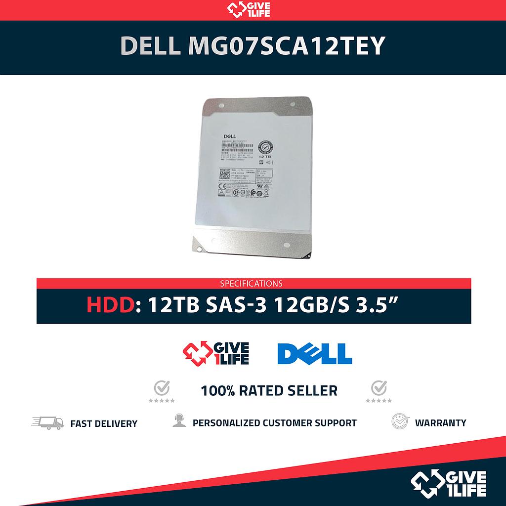 DELL MG07SCA12TEY HDD 12TB SAS-3 12GB/s 3.5" 7.2K RPM