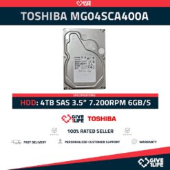 TOSHIBA MG04SCA400A 4TB SAS-2 6GB/S 7.2K RPM 64MB CACHE 3.5"