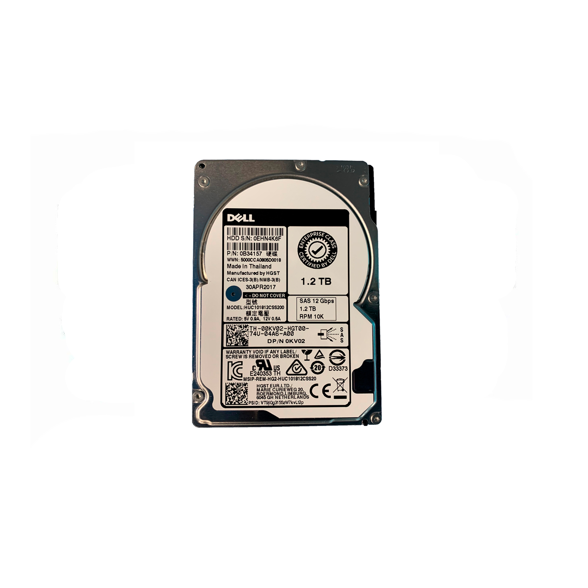 DELL 0KV02 1.2TB HDD 2.5" SAS-3 12GB/S 10K 128MB - Imagen 2