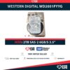 WESTERN DIGITAL WD2001FYYG 2TB HDD 3.5" SAS-2 6GB/S 7.2K 32MB