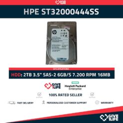 HPE ST32000444SS 2TB HDD 3.5" SAS-2 6GB/S 7.200 RPM 16MB CACHÉ - 507613-002