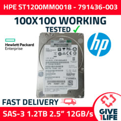 HPE ST1200MM0018 1.2TB HDD 2.5" SAS-3 12GB/S 10K 128MB - 791436-003