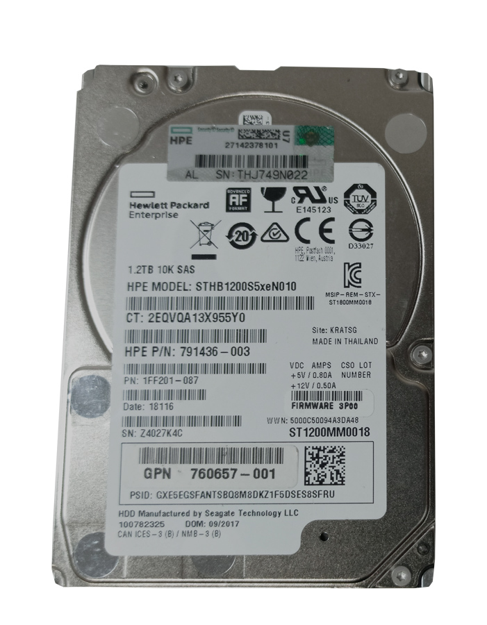 HPE ST1200MM0018 1.2TB HDD 2.5" SAS-2 6GB/S 10K 128MB - 791436-003 - Imagen 8