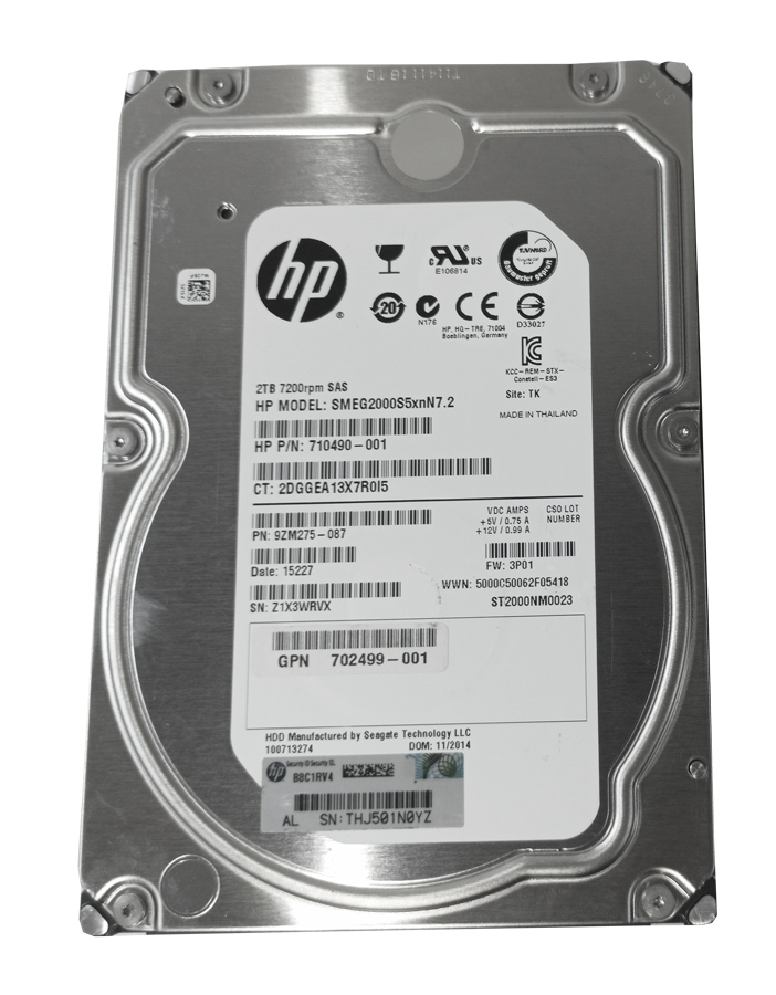 HPE ST2000NM0023 2TB HDD SAS-2 3.5" 6GB/S 7.2K - Imagen 2