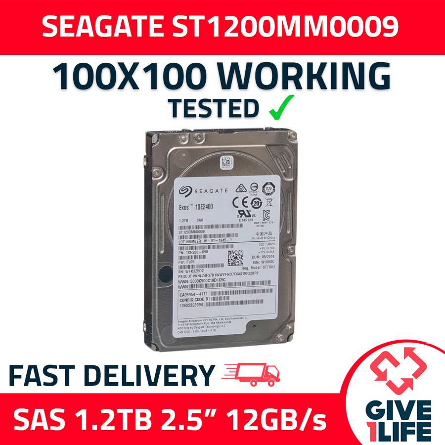 SEAGATE ST1200MM0009 1.2TB HDD 2.5" SAS-3 12GB/S 128MB CACHE - SERVIDORES