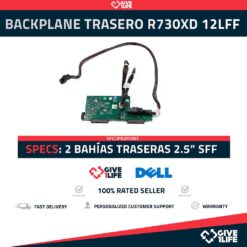 Dell 0NHDXG Backplane Trasero 2SFF 2 Bahías de 2.5" para R730XD 12LFF