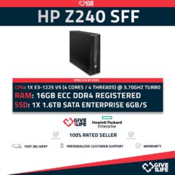 HP Z240 1x E3-1225 V5 (4 Núcleos) 3.70GHz Turbo 8GB RAM DDR4 1.6TB SSD