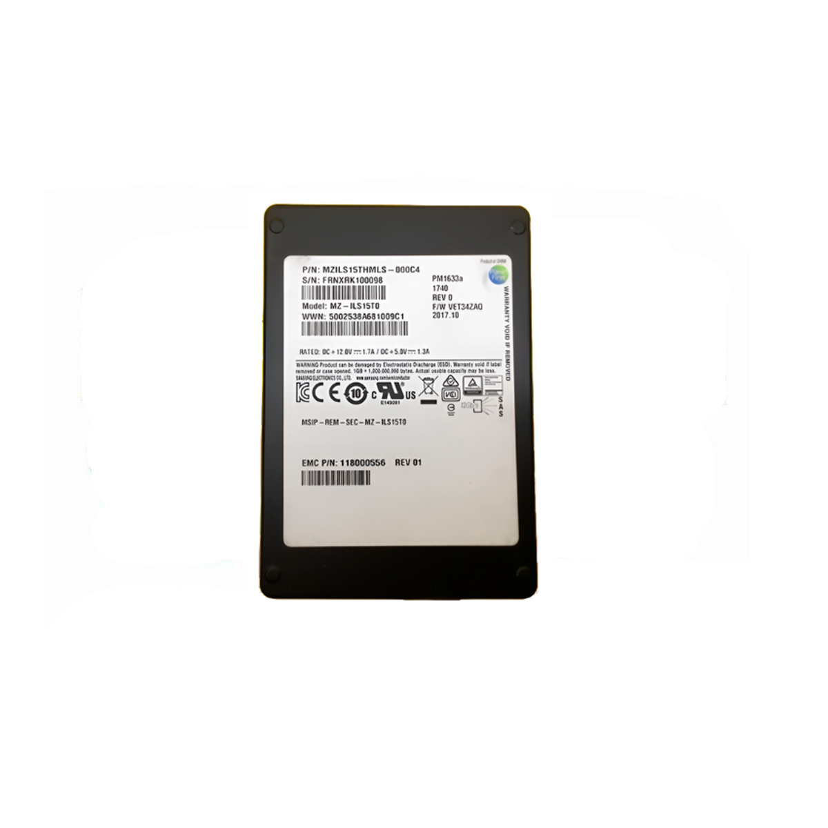 Samsung MZILS15THMLS 15.36TB SSD SAS-3 12GB/S 2.5″ SFF - Imagen 2