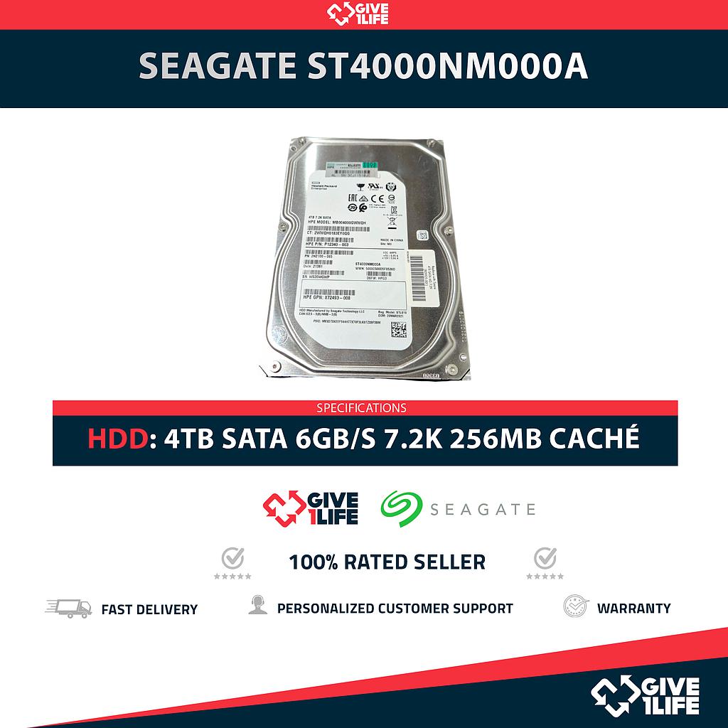 SEAGATE ST4000NM000A 4TB HDD 3.5" SATA-3 6GB/S 7.2K 256MB