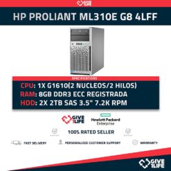 HP Proliant ML310e G8 4LFF 1x G1610 + 8GB RAM DDR3+ P222 + 2PSU 674814-001
