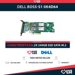 DELL BOSS-S1 0K4D64 M.2 SATA PCI-E Tarjeta de Almacenamiento Perfil Corto + 2x 240GB SSD SATA M.2