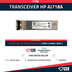 AJ718A- 468508-002 HP 8GB SW FC SFP TRANSCEIVER-Canal de Fibra