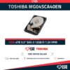 TOSHIBA MG04SCA40EN HDD 4TB 3.5" SAS 12GB/S 7.2K RPM - ESPECIAL PARA SERVIDORES