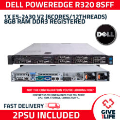 DELL POWEREDGE R320 8SFF 1x E5-2430 + 8GB RAM +H710 +IDRAC 7 +2 PSU