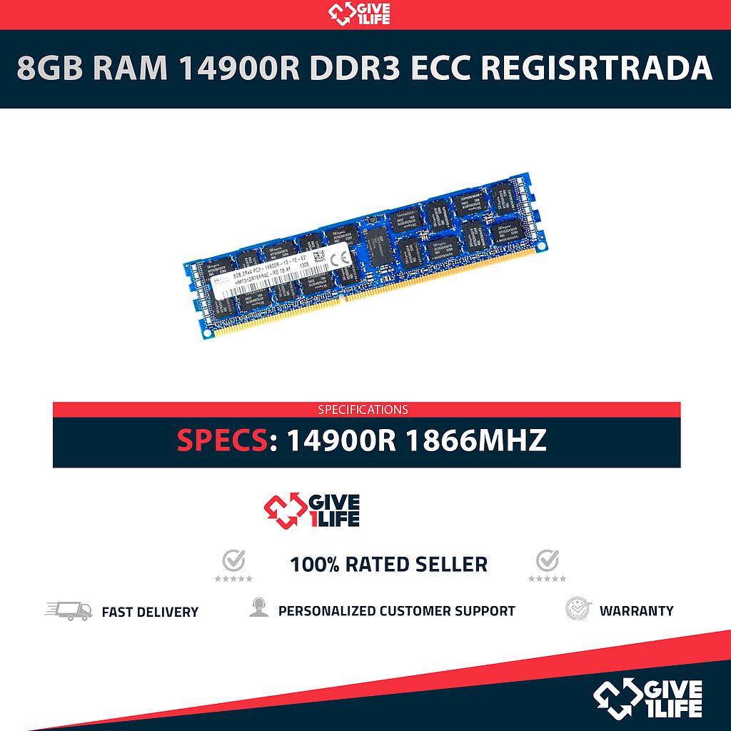 8GB RAM 14900R DDR3 ECC REGISTRADA - ESPECIAL PARA SERVIDORES