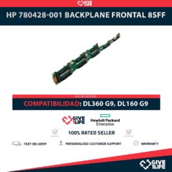 HP 780428-001 Backplane Frontal 8SFF 8 Bahías de 2.5" para DL360 G9, DL160 G9