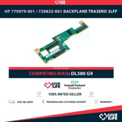 HP 779979-001 / 729833-001 Backplane Trasero 3LFF 3 Bahías de 2.5" para DL380 G9