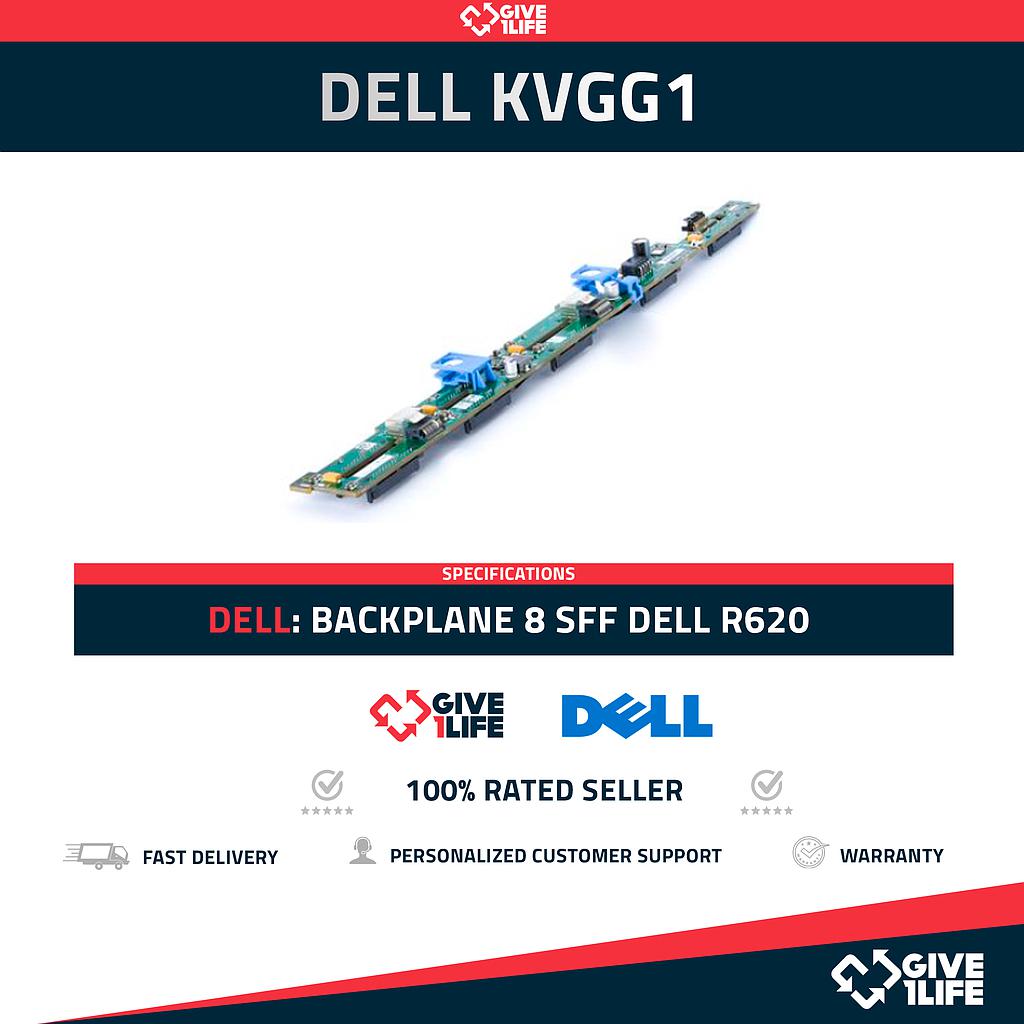 Dell KVGG1 Backplane Frontal 8SFF 8 Bahías de 2.5" para R620 8SFF