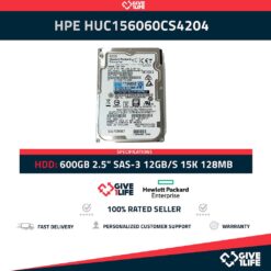 HPE HUC156060CS4204 600GB HDD 2.5" SAS-3 12GB/S 15K 128MB - 765058-003