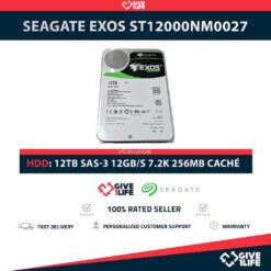 SEAGATE EXOS X12 ST12000NM0027 12TB HDD 3.5" SAS-3 12GB/S 7.200 RPM 256MB CACHÉ