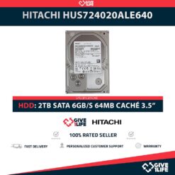 HITACHI HUS724020ALE640 2TB HDD 3.5" SATA 6GB/S 7.2K 64MB