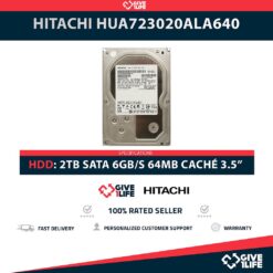 HITACHI HUA723020ALA640 2TB HDD 3.5" SATA 6GB/S 7.2K 64MB